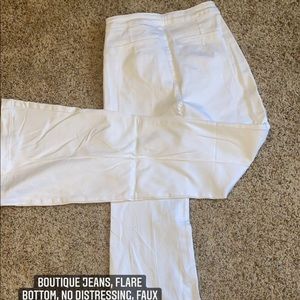 White boutique jeans.